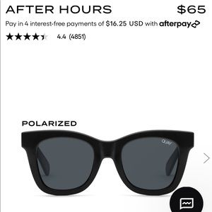 QUAY Black After Hours Polarized Sunglasses